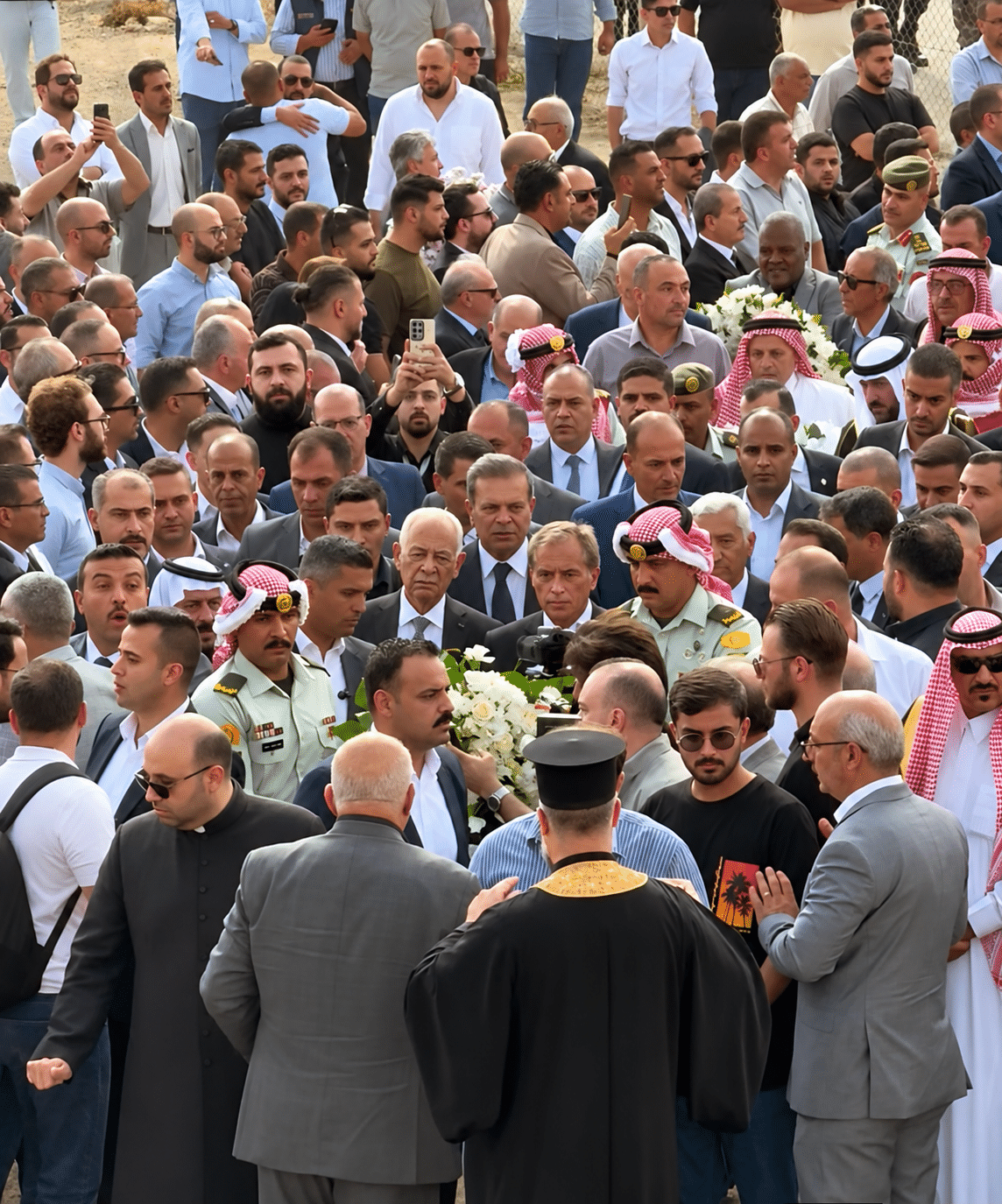 وفد من مجلس أمناء وموظفي المركز الوطني لحقوق الإنسان يشارك في تشييع شهداء حادثة الكرك الإرهابية